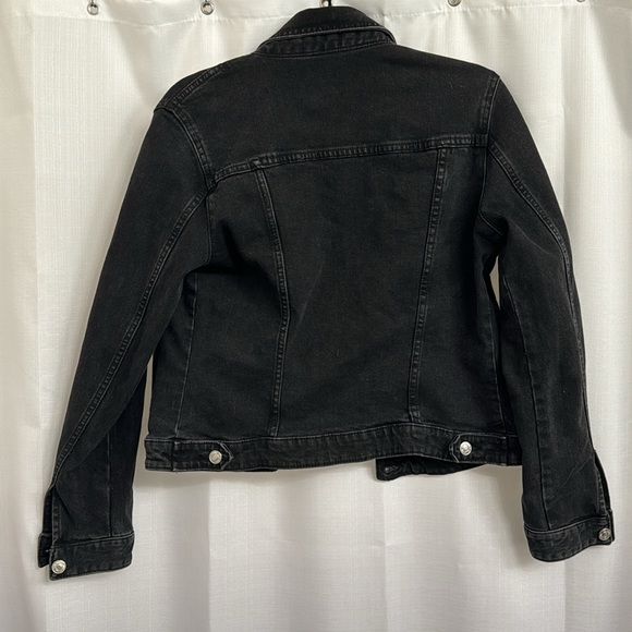 Zara Black Washed Denim Jacket - Picture 4 of 4
